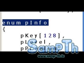 กด Ctrl+F ค้นหาคำว่า  enum pInfo แล้วใส่  pPremium,   แทรกเข้าไป ...
