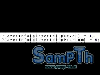 กด Ctrl+F ค้นหาคำว่า  PlayerInfo[playerid][pLevel] = 1; แล้วใส่   PlayerInfo[play ...